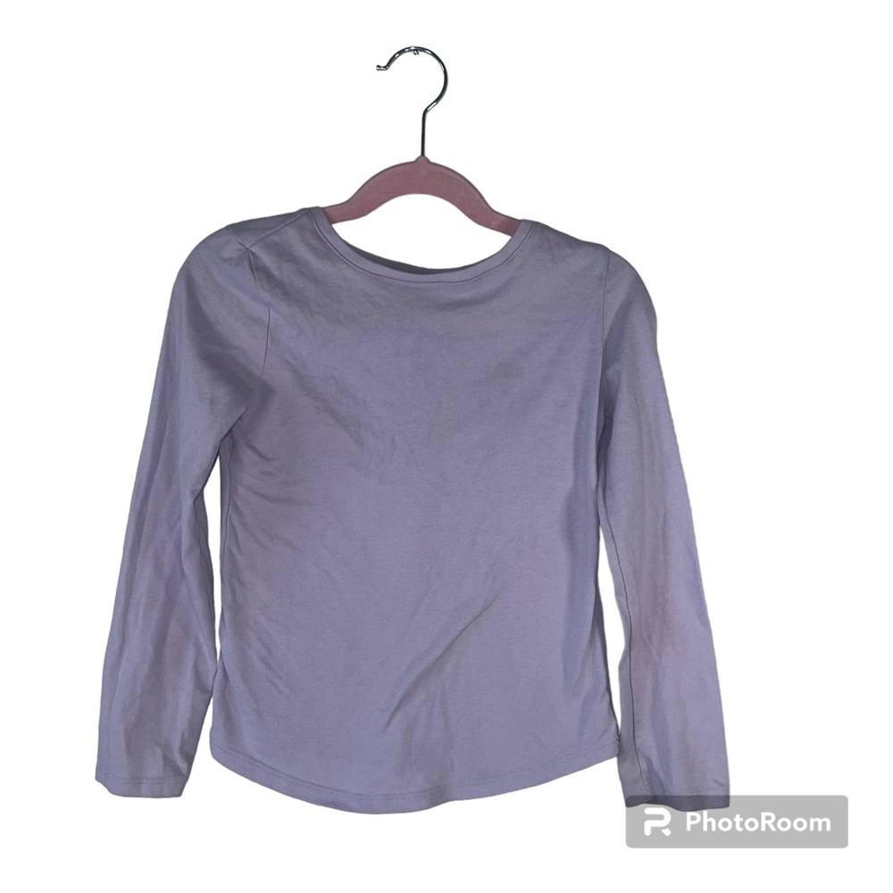 Wonder Nation Girls Youth Size Small 6/6X Light Purple Long Sleeve Shirt Top